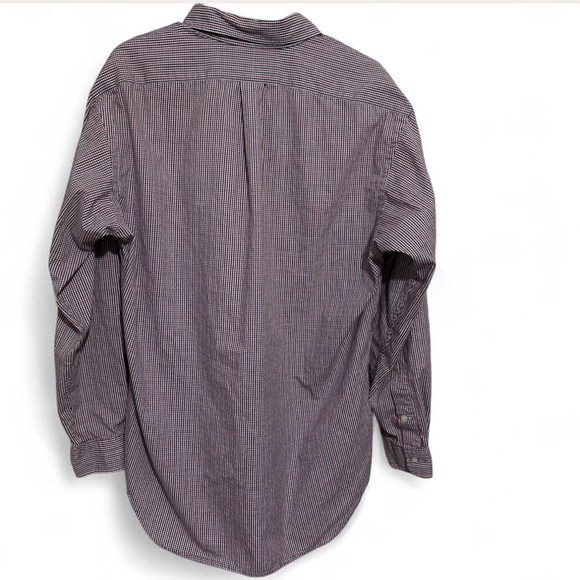 Ralph Lauren Button Down Shirt Men’s M Red Blue Gingham Plaid Cotton Long Sleeve - Picture 5 of 6